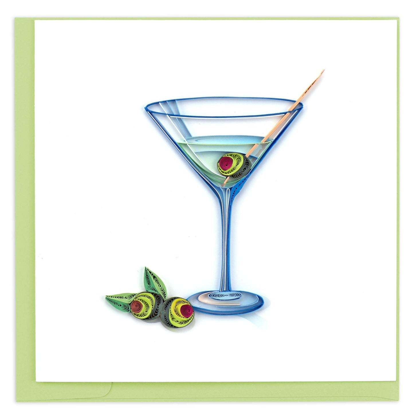 Gin Martini Quilling Card