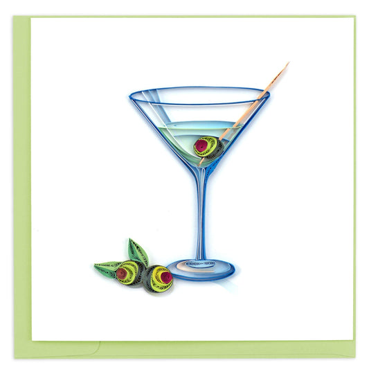 Gin Martini Quilling Card