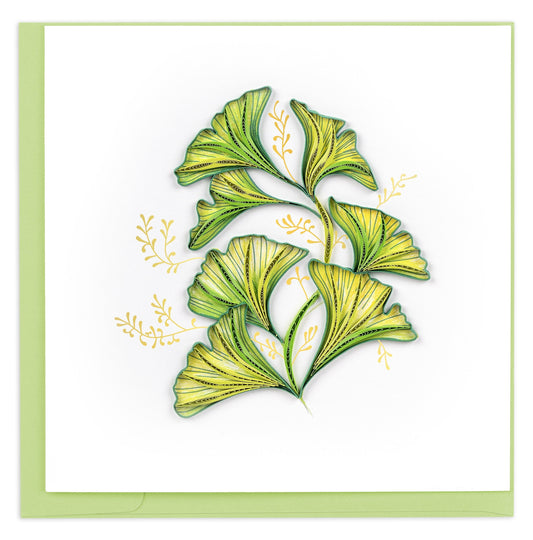 Ginkgo Leaves Quilling Card