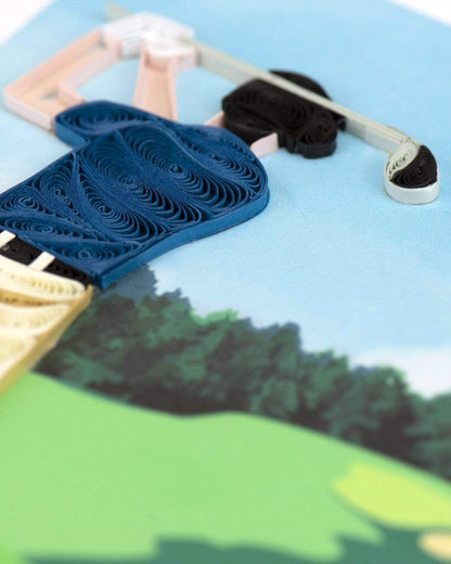 Golfer Quilling Card