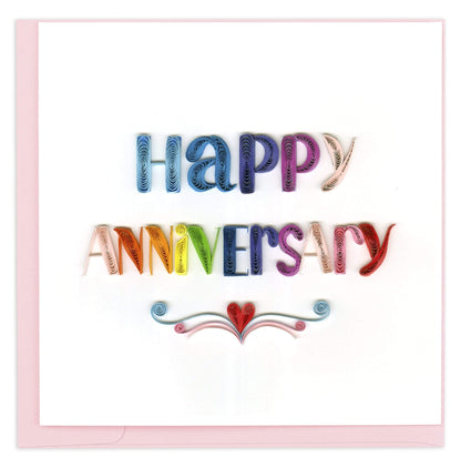 Quilled Happy Anniversary Card 1328325263439