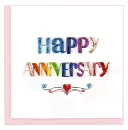 Quilled Happy Anniversary Card 1328325263439