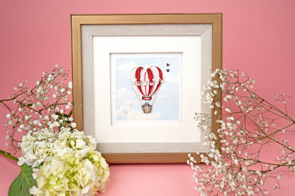 Heart Air Balloon Quilling Card