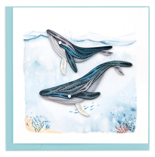 Humpback Whales Quilling Card