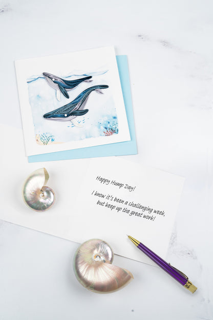 Humpback Whales Quilling Card