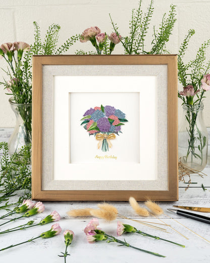 Hydrangea Bouquet Birthday Card