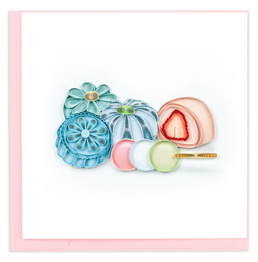 Japanese Desserts Quilling Card