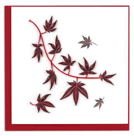Japanese Maple Leaves Quilling Card