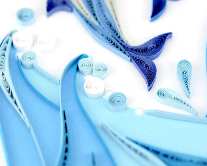 Jumping Dolphins Quilling Card