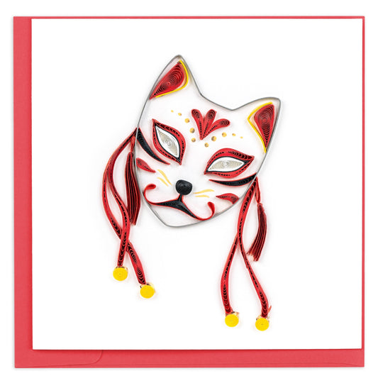 Kitsune Mask Quilling Card