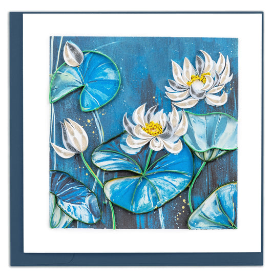 Lotus Pond Quilling Card