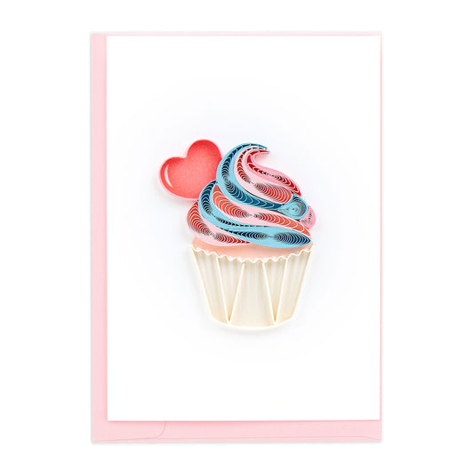 Lovely Cupcake Gift Enclosure Mini Quilling Card