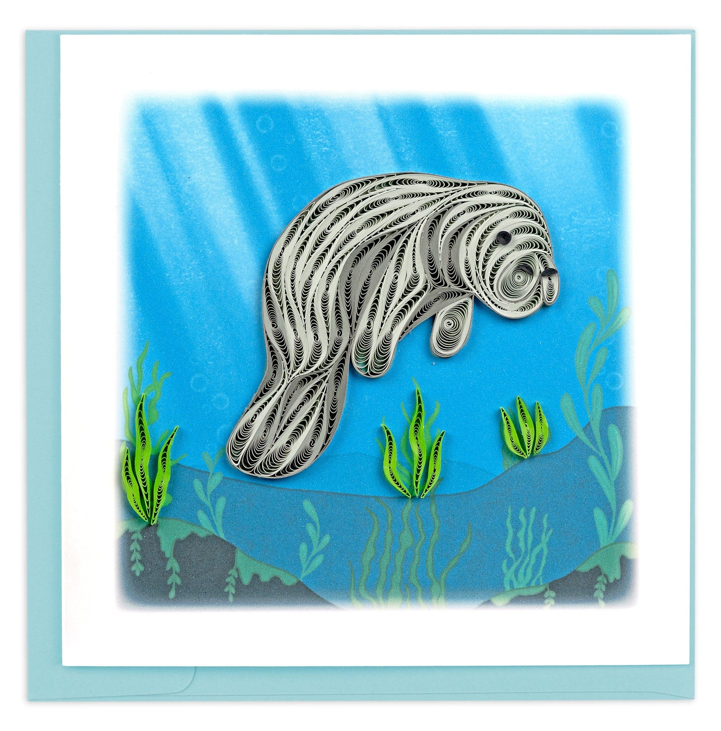 Manatee Quilling Card