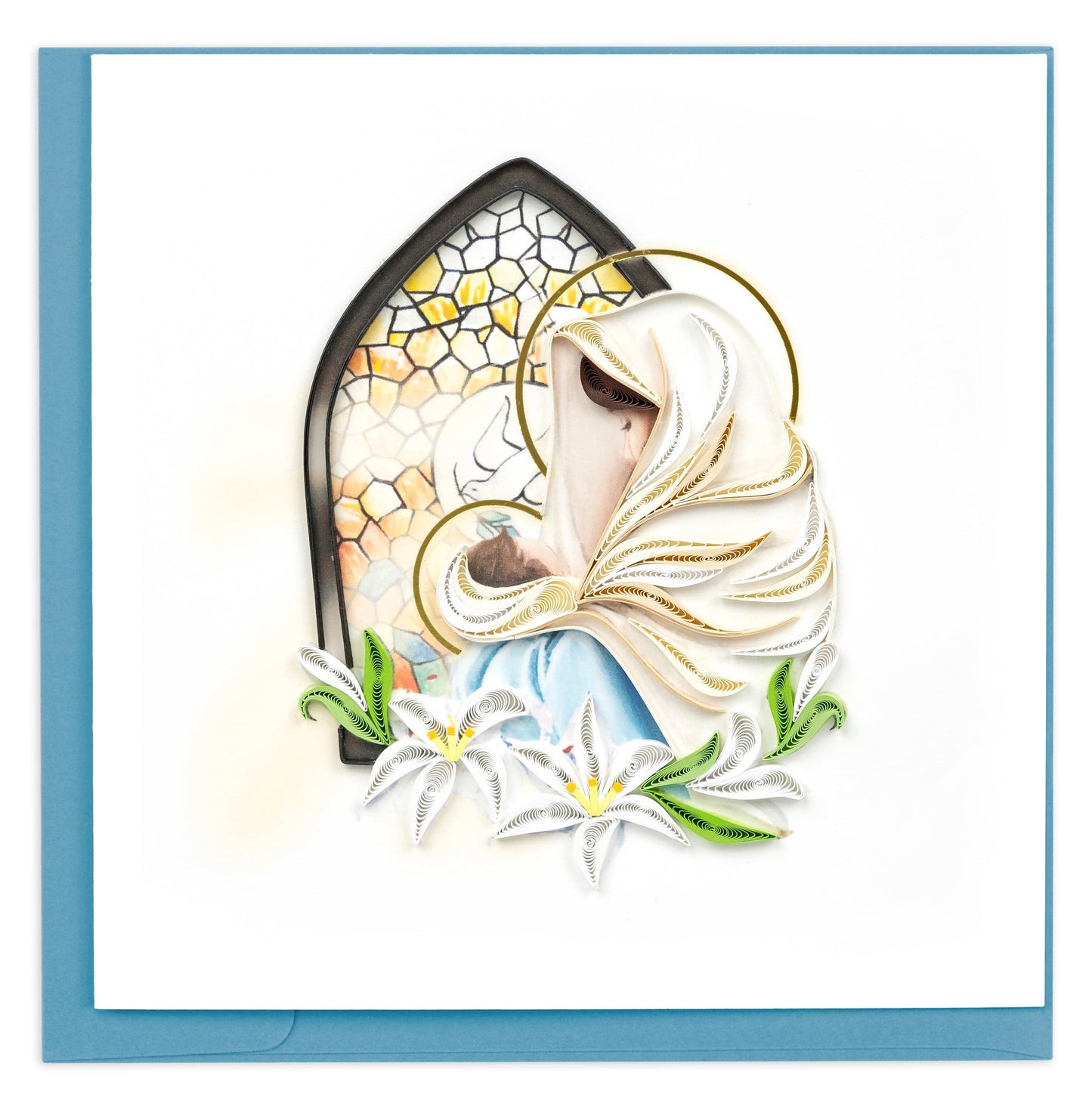 Mary & Baby Jesus Quilling Card