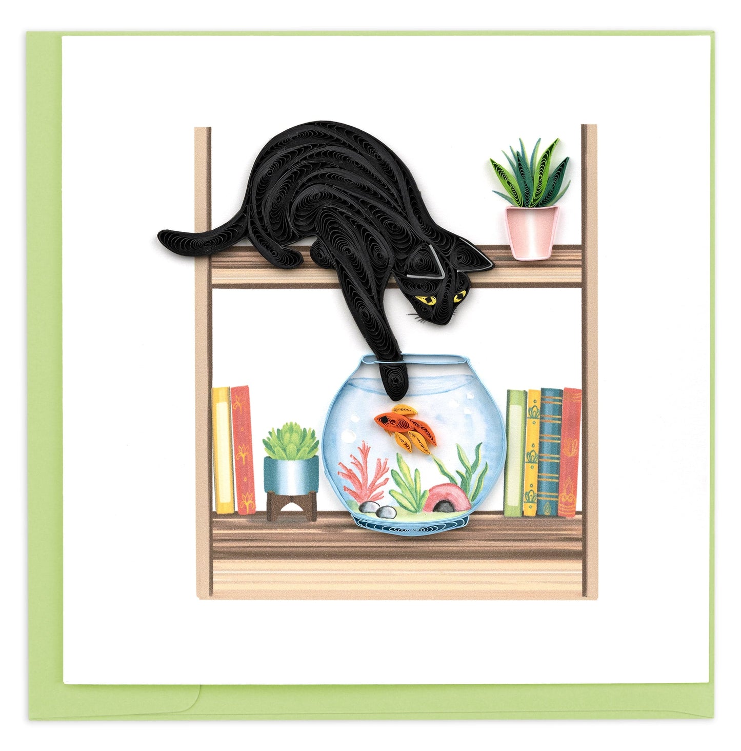 Mischievous Cat Quilling Card
