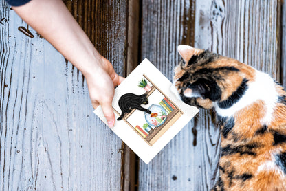 Mischievous Cat Quilling Card