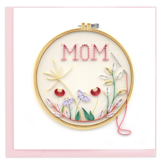 Mom Cross Stitch Quilling Card
