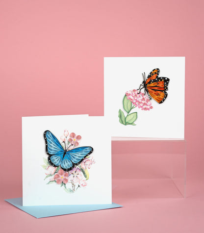 Monarch Milkweed Butterfly Quilling Card