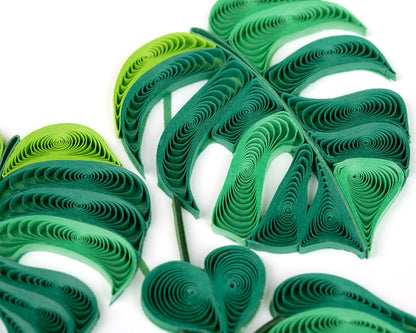 Monstera Quilling Card