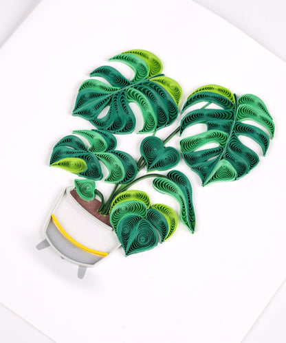 Monstera Quilling Card