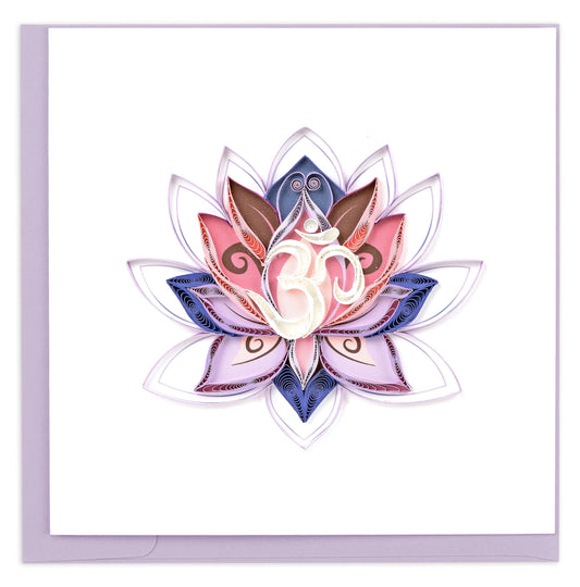 Ohm Lotus Quilling Card