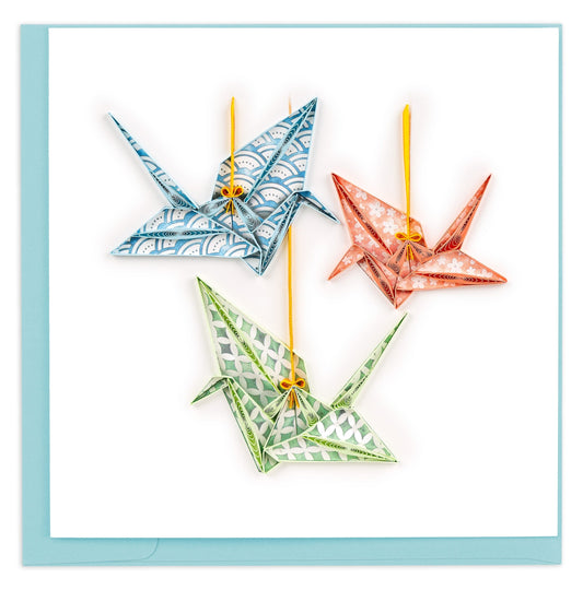 Origami Cranes Quilling Card