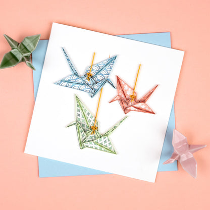 Origami Cranes Quilling Card