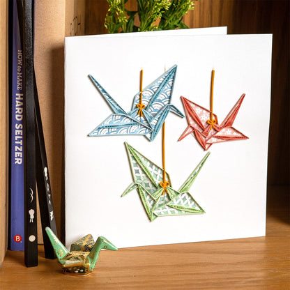 Origami Cranes Quilling Card