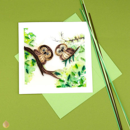 Owlets Quilling Card