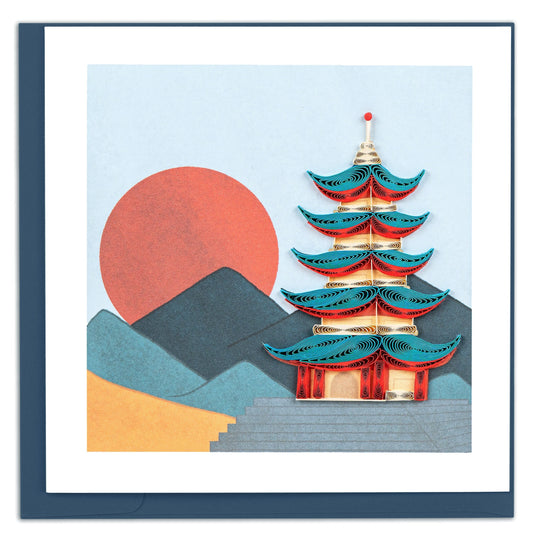 Pagoda Quilling Card