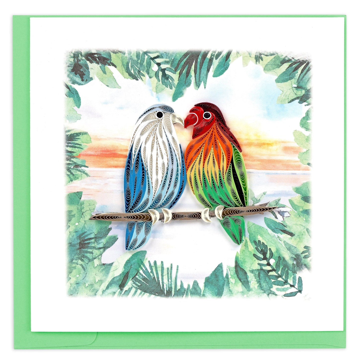 Pair of Lovebirds Quilling Card