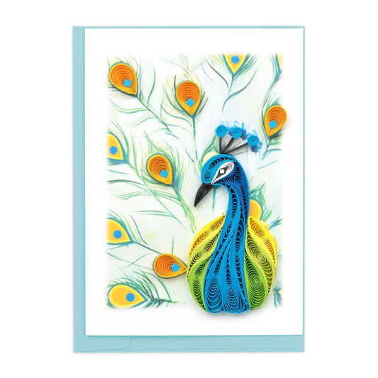 Peacock Quilling Card