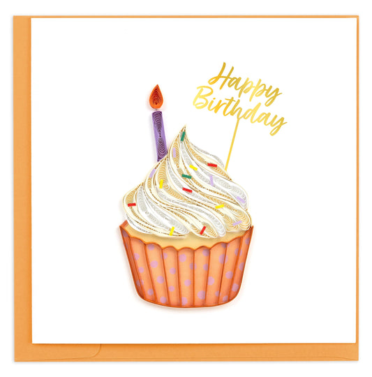 Polka Dot Cupcake Quilling Card