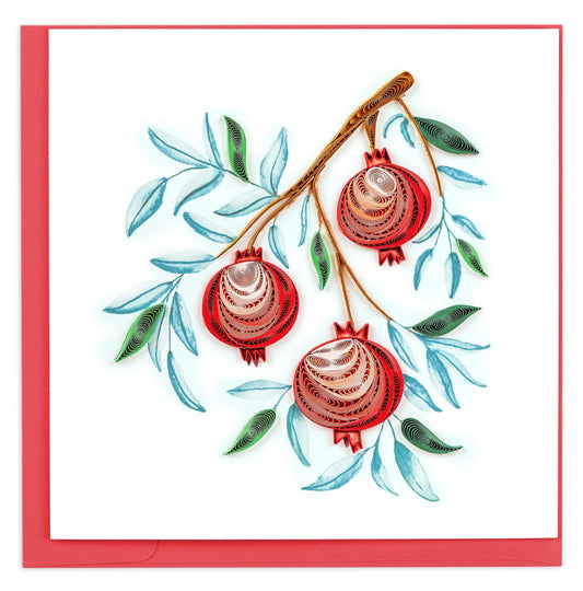 Pomegranate Branch Quilling Card