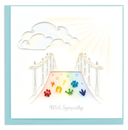 Rainbow Bridge Pet Sympathy Quilling Card