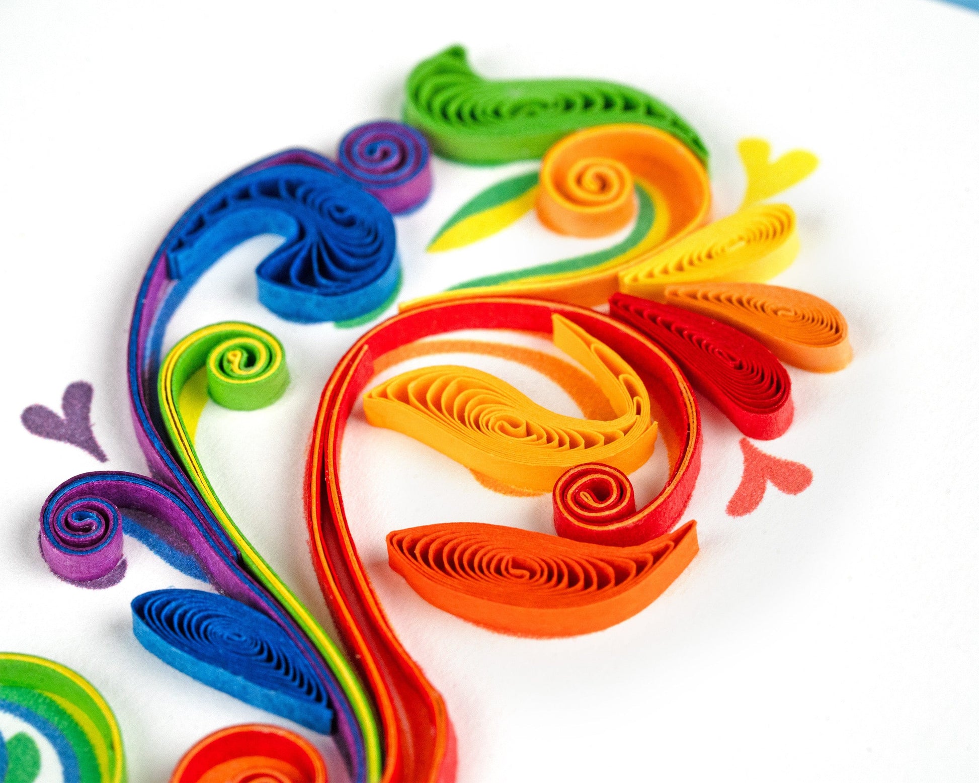 Quilled Rainbow Swirl Congratulations Card 7528702804047