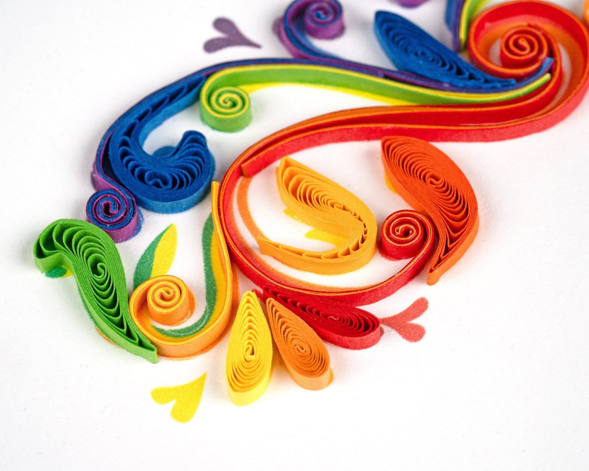 Quilled Rainbow Swirl Congratulations Card 7528702804047