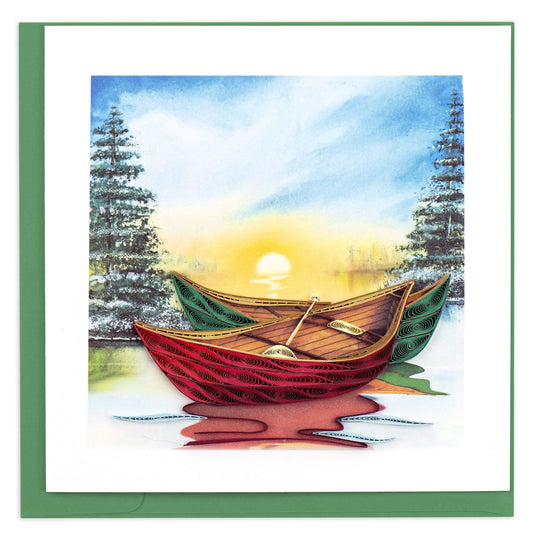 River Canoes Quilling Card