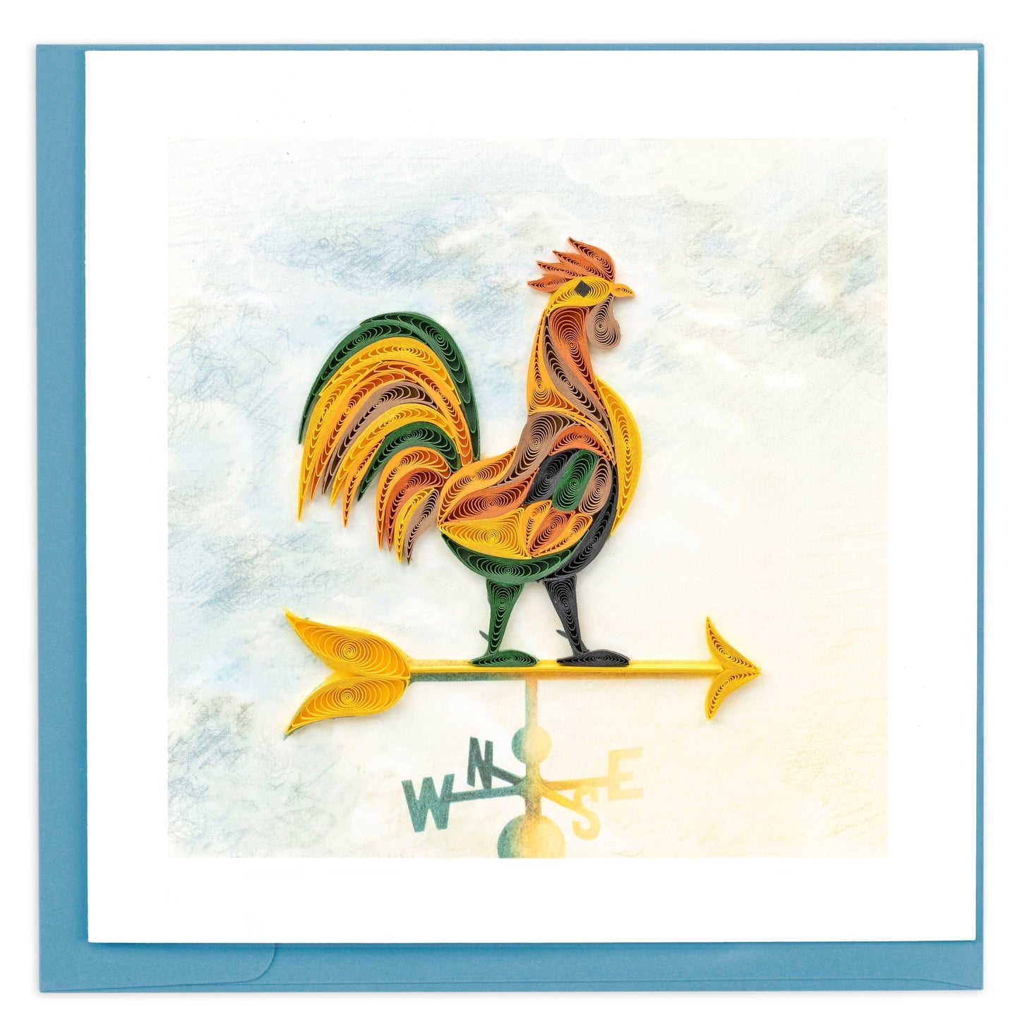 Rooster Weathervane Quilling Card 