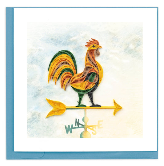 Rooster Weathervane Quilling Card 