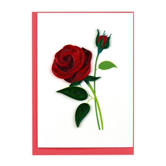 Rose Gift Enclosure Mini Quilling Card