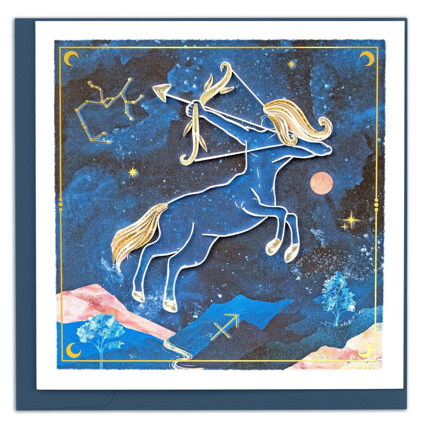 Sagittarius Quilling Card