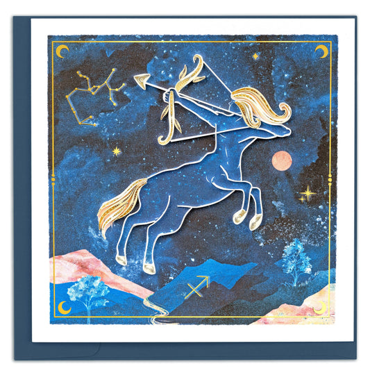 Sagittarius Quilling Card