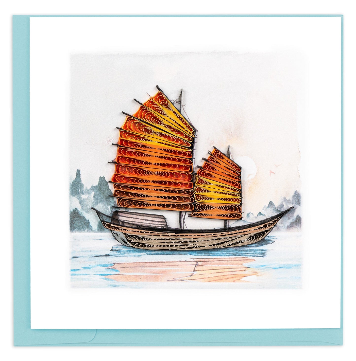 Sampan Quilling Card