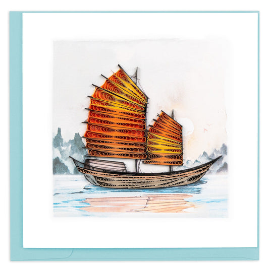 Sampan Quilling Card