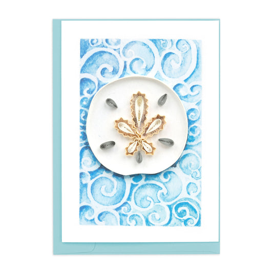 Sand Dollar Gift Enclosure Mini Quilling Card