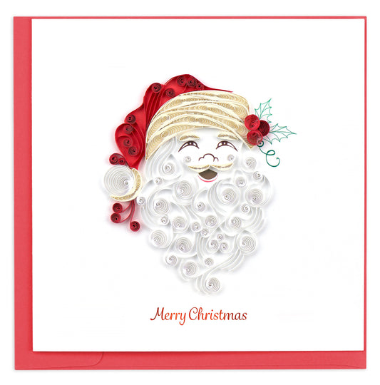 Santa Beard Christmas Quilling Card
