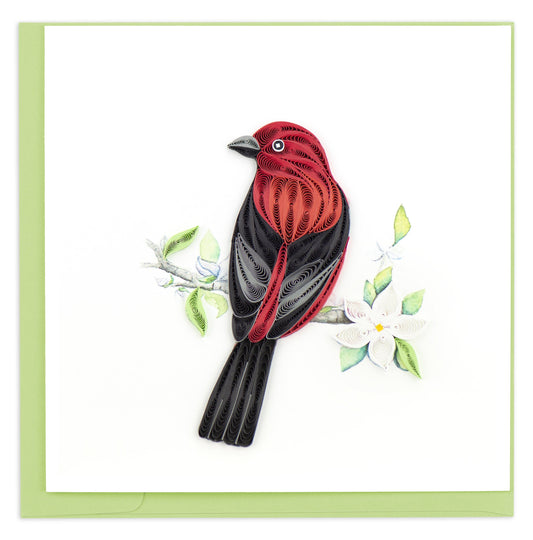 Scarlet Tanager Quilling Card 