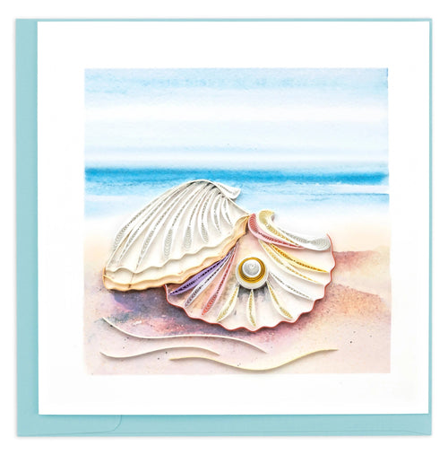 Seashell & Pearl Quilling Card
