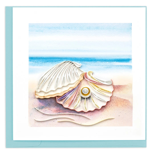 Seashell & Pearl Quilling Card